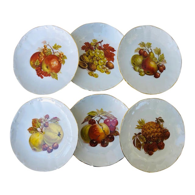 1970s Set of 6 Bareuther Waldsassen Dessert Plates, Made in Bavaria For Sale