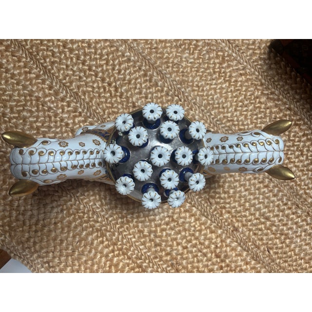 Monumental Giulia Mangani Double Horse Tulipiere For Sale - Image 4 of 12