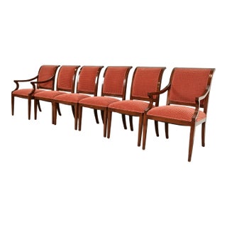 Smith & Watson Regency Carved Mahogany Dining Chairs, Set of Six For Sale
