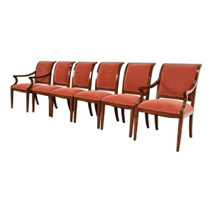 Smith & Watson Regency Carved Mahogany Dining Chairs, Set of Six