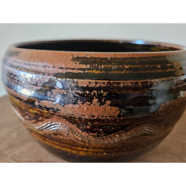 Ceramic Late 20th Century Rustic Studio Pottery Bowl For Sale - Image 7 of 12