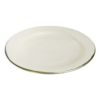 White Ceramic Serving Platter, France, 1980s For Sale