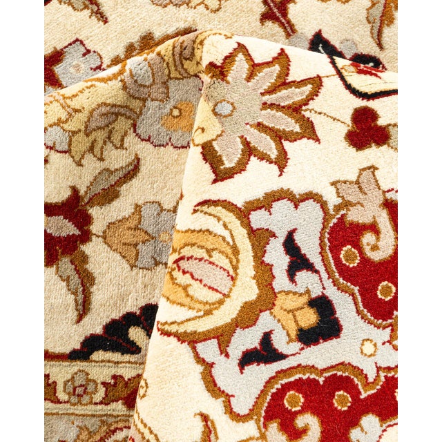 Textile Mogul, One-of-a-Kind Hand-Knotted Area Rug in Ivory, 9' 1" x 12' 5" For Sale - Image 7 of 8