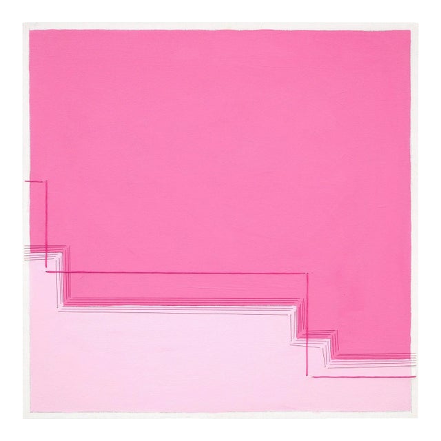 Contemporary Abstract Acrylic, Graphite and Thread on Canvas Painting "Crash 1" by Holly Miller For Sale