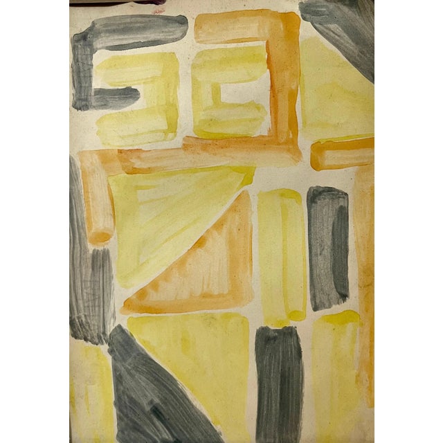 Edgardo Corbelli, Chromatic Research and Movement, 1954, Watercolor on Paper, Framed For Sale - Image 4 of 5