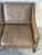 Brown Leather 3 Seater Sofa With Tapered Wood Legs Vintage Mid-Century Modern 1970s For Sale - Image 12 of 12