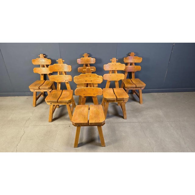 Vintage Brutalist Dining Chairs, 1960s, Set of 6 For Sale - Image 16 of 17