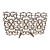 Vintage Spanish Style Heavy Cast Iron Three Panel Brown Fireplace Screen For Sale