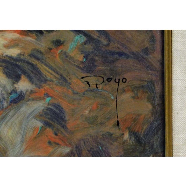 Impressionist Royo "Cala en Mallorca" Framed on Panel 1999 Signed Fine Art For Sale - Image 3 of 6