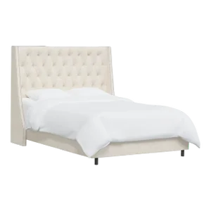 Bellevue Wingback Bed in Linen Talc