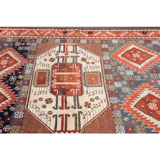 Traditional Antique Kazak Rug 6'8'' X 7'11'' For Sale - Image 3 of 8