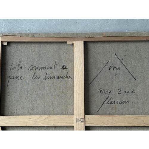 Charcoal Georges Ferrato, Abstract Composition 6, Acrylic on Canvas For Sale - Image 8 of 10