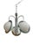 Vintage Space Age Steel and Glass Pendant Light, 1970s For Sale - Image 3 of 11