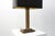 Metal Brass Table Lamp with Black Rectangular Shade from Deknudt, Belgium, 1970s For Sale - Image 7 of 12