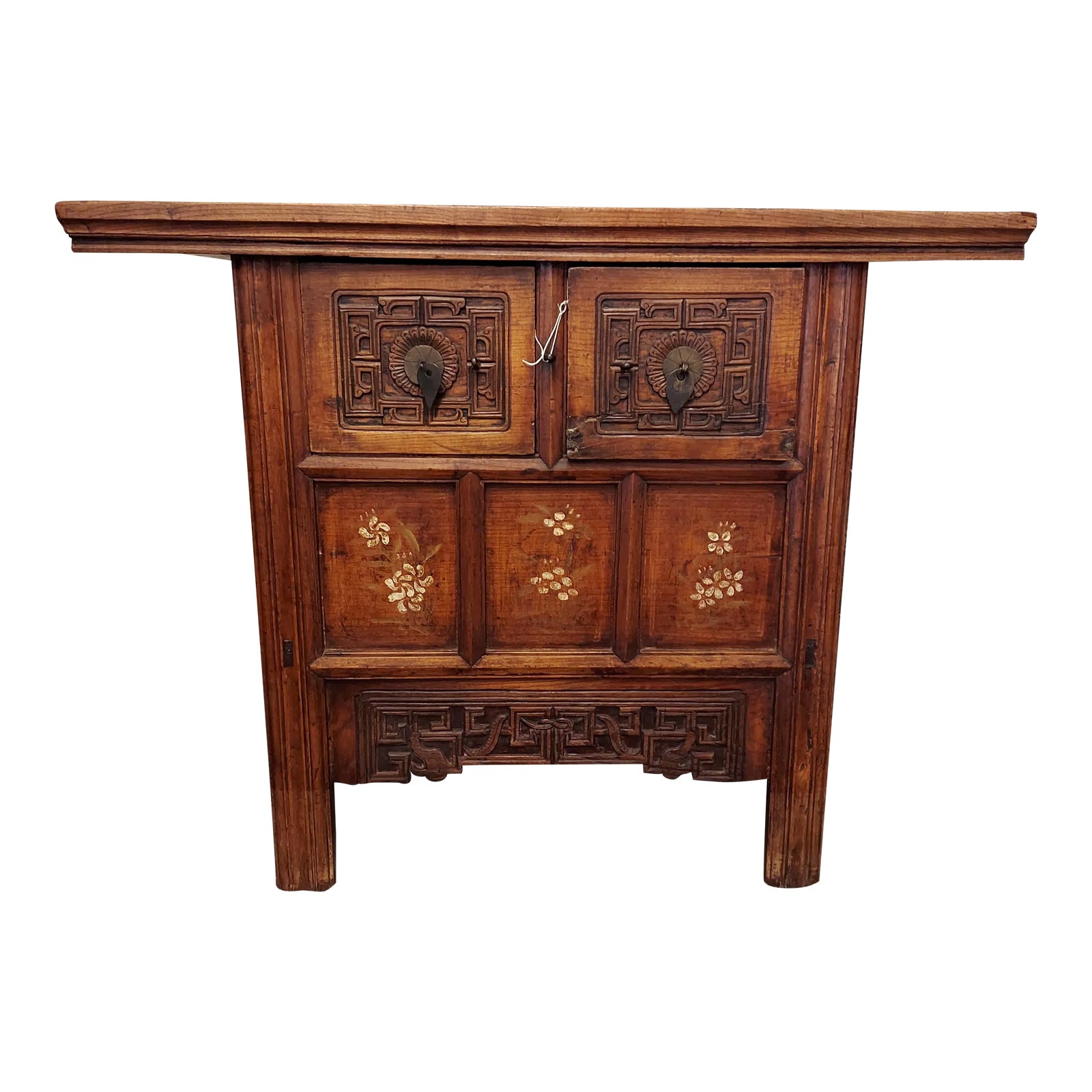 19th Century Two Drawer Chinese Cabinet | Chairish
