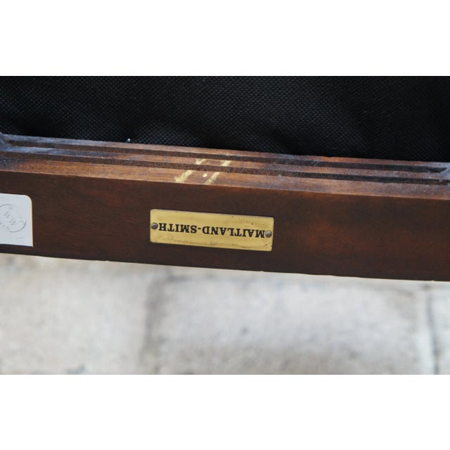 Late 20th Century Maitland-Smith Country French Mahogany & Leather Hunt Club Ladderback Bar Stool For Sale - Image 11 of 12