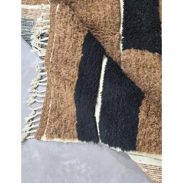 2020s Brown and Black Moroccan Rug - 10.1 X 6.7 Ft For Sale - Image 5 of 8