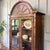 Vintage Faux Bamboo Arched Cabinet | Tall Glass Curio | Hutch For Sale - Image 9 of 10