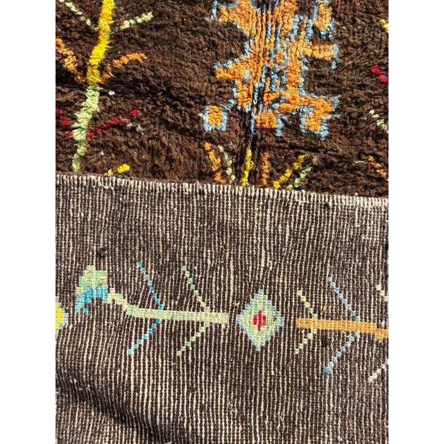 Early 21st Century Modern Traditional Moroccan Berber Brown Rug For Sale - Image 5 of 8