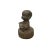 Oriental Gray Stone Little Lohon Monk Playing Zither Statue For Sale - Image 4 of 8
