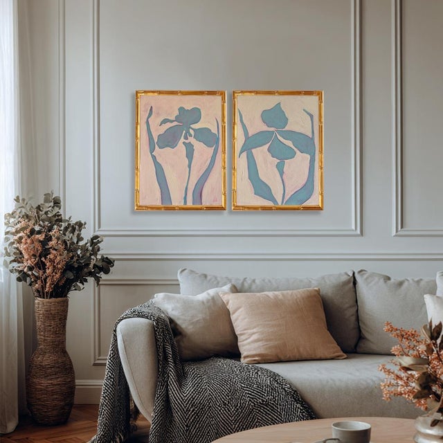 Artist: Tatiana Duperault Medium: Acrylic on canvas Framed Size: 13” W x 15” H Style: Botanical, minimalist, modern...