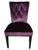 Late 20th Century Pair of Vintage Purple Velvet Chairs With Tufted Padded Backrest For Sale - Image 5 of 9
