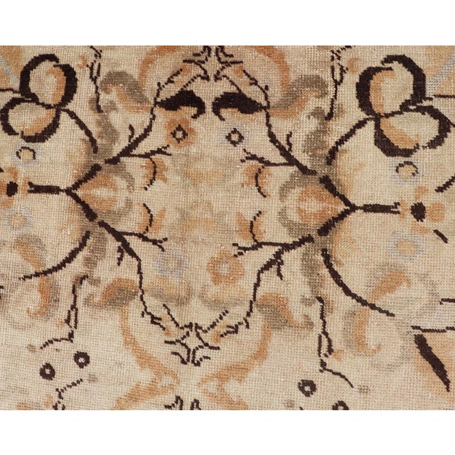 Vintage Turkish Oushak Rug With All-Over Floral Design - 3′3″ × 6′3″ For Sale - Image 9 of 12