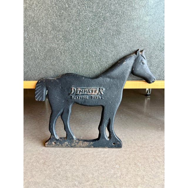 Antique Dempster Cast Iron Bobtail Horse Windmill Weight Beatrice Nebraska For Sale - Image 11 of 14