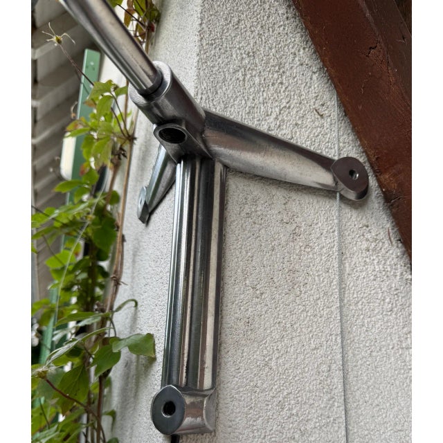 Aluminum Corner Outdoor and Indoor Wall Light with Clear Glass Shade, 1960s For Sale - Image 6 of 9