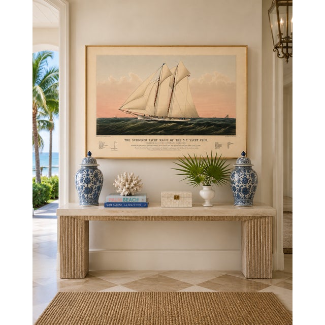 Not Yet Made - Made To Order Schooner Yacht of New York, Vintage Art Print Reproduction, 60" X 40" For Sale - Image 5 of 11