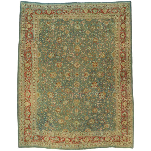 Early 20th Century Antique Persian Tabriz Rug, 09'08 X 12'05 For Sale - Image 10 of 10