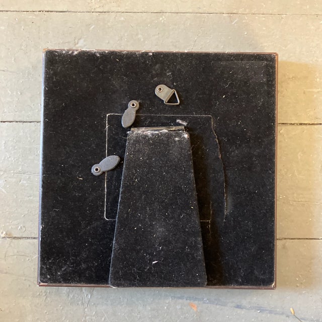 Abstract 1970’s Original Abstract Miniature Painting Ornate Tabletop Frame For Sale - Image 3 of 3