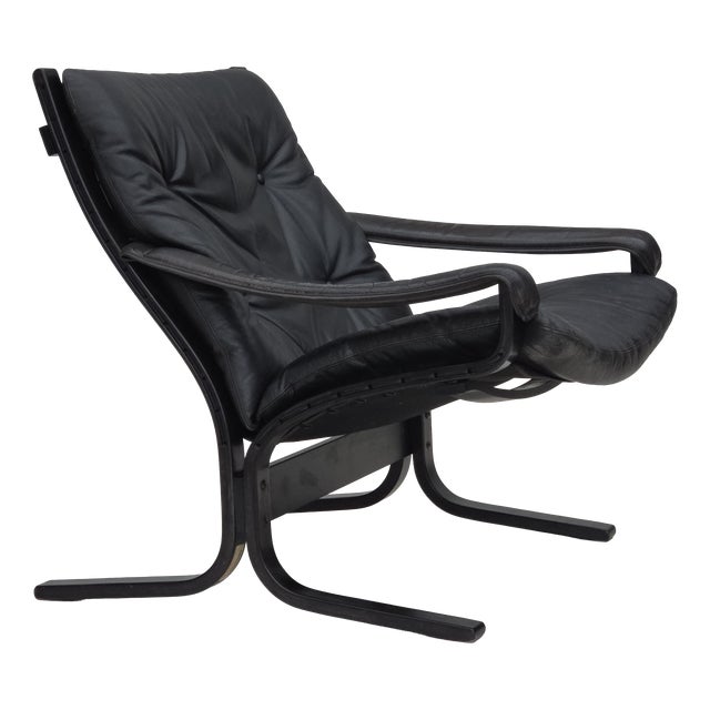 Norwegian Siesta Lounge Chair in Leather by Ingmar Relling for Westnofa, 1970s For Sale