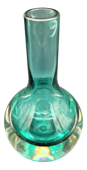 Finnish Green Glass Vase by Riihimaen Lasy Oy, 1950s