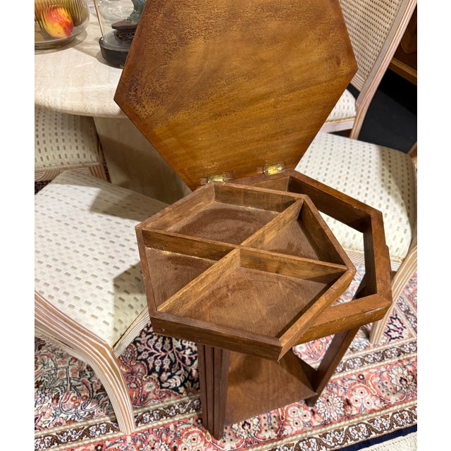 Seamstresss Stool in Walnut, 1950s For Sale - Image 3 of 5