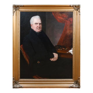Early 19th Century Masterful Oil on Canvas of Thomas W. Veazey, Governor of Maryland (1836-1838) For Sale