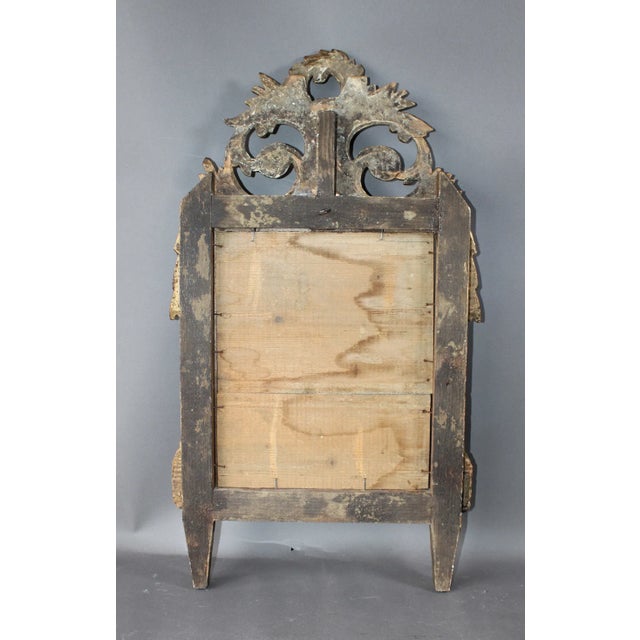Late 19th Century Early 19th Century French Louis Xvi Style Giltwood Mirror, Petite Scale For Sale - Image 5 of 6