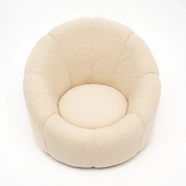 Round Modernist Style Pair of Armchairs For Sale In Austin - Image 6 of 10