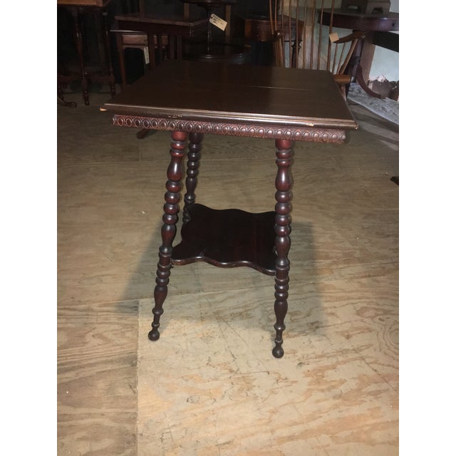 Antique Turned Spindle Leg Side Table Chairish