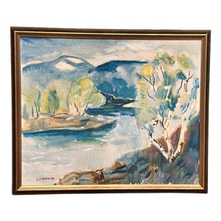 Liljedahl, River, 1986, Oil on Canvas For Sale