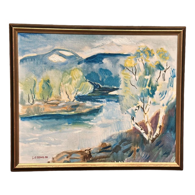 Liljedahl, River, 1986, Oil on Canvas For Sale