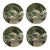 Late 20th Century Gien France Fabric Moireau Painting Series Appetizer Plates - Set of 4 For Sale