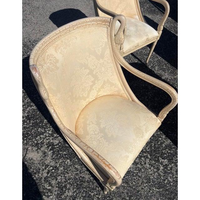 Wood Italian Harris Marcus Swan Neck Dining Chairs - 6 For Sale - Image 7 of 15