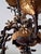 Naturalistic Chandelier in Painted Sheet Metal and Saxon Porcelain, 1950s For Sale - Image 4 of 8