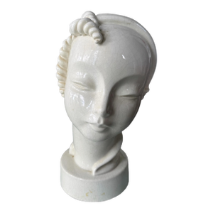 Vintage Kent Art Ware Figural Art Nouveau Deco Pottery Head Profile of Lady