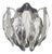 Vintage Wall Sconce with Handmade Murano Glass Leaves, 1981 For Sale