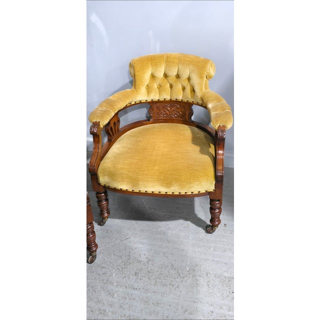 Antique Victorian Tub Chairs, 1880, Set of 2 For Sale - Image 3 of 12