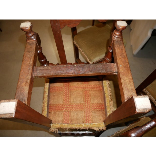 Antique Walnut Chairs, 1800s, Set of 6 For Sale - Image 13 of 18