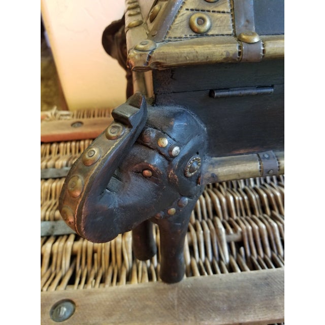 African Elephant Themed Storage Box For Sale - Image 3 of 8