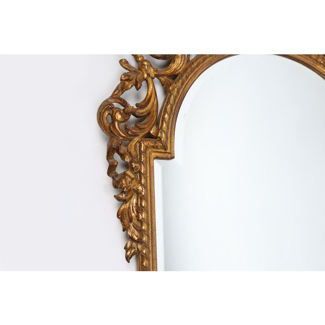 Wood 20th Century Large Baroque Mirror by Deknudt, Belgium, 1950s For Sale - Image 7 of 12